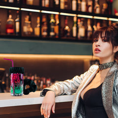 Reusable anti-spike Scrunchie Drink Mug Glass Cover Cap Headband with Straw Hole for Covering Drinks Party ,Club, Disco