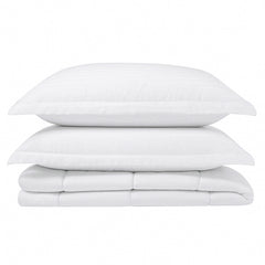 Cloud-Soft 3-Piece Comforter Set – Ultra-Soft All-Season Bedding with Comforter & 2 Pillow Shams – Lightweight, Fade-Resistant, Easy Care Bed Set (Queen & King, White)