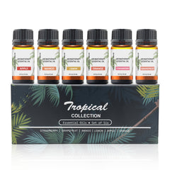 Tropical Collection Therapeutic-Grade Aromatherapy Essential Oil Set (6-Piece)