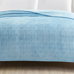 Luxe Armani Embossed Microplush Blanket – Ultra Soft, All-Season Blanket for Bed or Couch – Lightweight, Cozy & Machine Washable – Queen & King Sizes