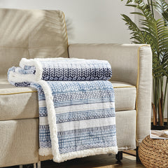 Cozy Aesthetic: Printed Sherpa Throw Blanket – Ultra Soft Microplush 50" x 60" – Lightweight Fleece for Couch, Bed, Dorm & Travel – Machine Washable