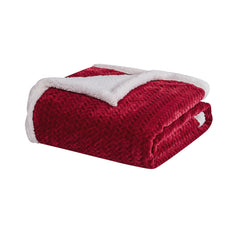 VibeWrap Reversible Braided Sherpa Throw Blanket – Ultra Cozy Knit Fleece for Couch, Bed or Recliner – Warm, Lightweight, Machine Washable & Aesthetic All-Season Comfort (50" x 60")
