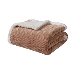 VibeWrap Reversible Braided Sherpa Throw Blanket – Ultra Cozy Knit Fleece for Couch, Bed or Recliner – Warm, Lightweight, Machine Washable & Aesthetic All-Season Comfort (50" x 60")