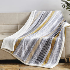 Cozy Aesthetic: Printed Sherpa Throw Blanket – Ultra Soft Microplush 50" x 60" – Lightweight Fleece for Couch, Bed, Dorm & Travel – Machine Washable