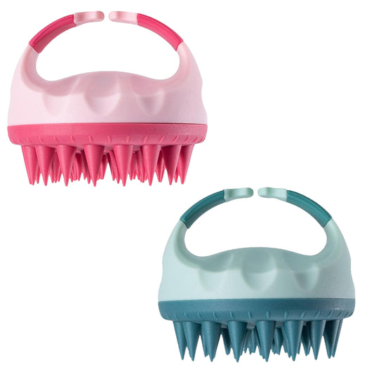 Silicone Scalp Massager Brush for Hair Growth – Wet & Dry Exfoliating Shampoo Brush for Dandruff, Hair Care & Stress Relief – Gentle Scalp Scrubber for All Hair Types
