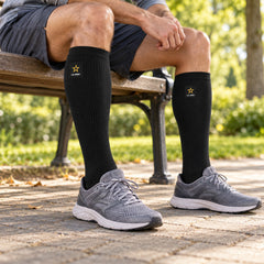 Official US Army Graduated Compression Socks 2-Pack – 15-20 mmHg Knee High Compression Socks with Arch Support & Comfort Band for Men & Women, Medium, Large & XL