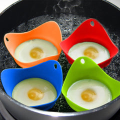 7-Pack: Silicone Egg Poaching Cups Set and Stainless Steel Heavy Duty Wire Egg And Fruit Slicer Cutter Chopper Slicer