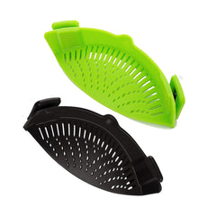 Heat Resistance Easy Snap Silicone Kitchen Strainer (1-Pack or 2-Pack)