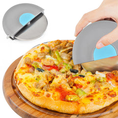 4-Piece Kitchen Gadget Set – Apple Corer, French Fry Cutter, Corn Peeling Ring & Pizza Cutter – Stainless Steel Blades, Dishwasher Safe