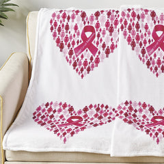 Ultra Soft Plush Throw Blanket 50" x 70" – Cozy, Lightweight All-Season Blanket – Cancer Awareness Inspired Design, Machine Washable, Perfect Gift of Comfort