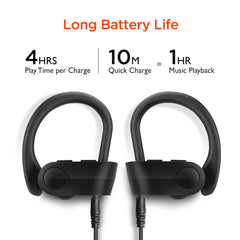 Sport X2 True Wireless Earbuds – Bluetooth 5.0 Sports Earbuds with Secure Ear Hooks, HD Stereo Sound, Noise Cancelling Mic, Touch Controls & Charging Case for Running, Gym & Workouts