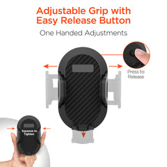 Cup Holder Flex Universal Phone Mount – Adjustable Car Cup Holder Phone Holder with 9.5-Inch Flexible Gooseneck, 360° Rotation & Expandable Base for iPhone and Android Phones