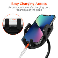 Cup Holder Flex Universal Phone Mount – Adjustable Car Cup Holder Phone Holder with 9.5-Inch Flexible Gooseneck, 360° Rotation & Expandable Base for iPhone and Android Phones