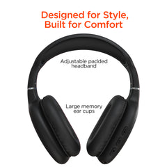 VIBE Wireless Bluetooth Over-Ear Headphones – HD Stereo Sound, Deep Bass, Built-In Microphone, Memory Foam Ear Cushions, AUX Compatible & 10-Hour Battery Life for Music, Calls, Travel & Gaming