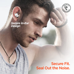 Wireless Bluetooth Earbuds – HD Stereo Sound, IPX5 Waterproof, Noise Cancelling Mic, USB-C Charging Case & Up to 15 Hours Total Playtime for Music, Calls, Workouts & Travel | White