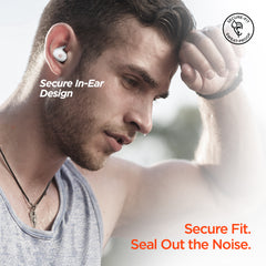 Active True Wireless Bluetooth Earbuds – HD Stereo Sound, IPX5 Waterproof, Noise Cancelling Mic, USB-C Charging Case & Up to 15 Hours Total Playtime for Music, Calls, Workouts & Travel | White