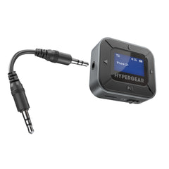 IntelliCast Flight Wireless Audio Adapter – Bluetooth 5.3 Transmitter & Receiver for Airplane Entertainment Systems, Wireless Headphones & Earbuds, Dual Device Pairing, LCD Display & 20-Hour Battery Life | Black