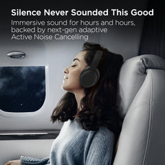ANC Wireless Bluetooth Headphones – Active Noise Cancelling Over-Ear Headphones with Deep Bass, ENC Microphone, 24-Hour Battery, Gaming Mode & Memory Foam Ear Cushions | Black