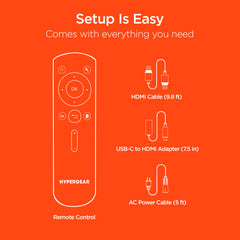 CineMini Portable Mini Projector with WiFi & Bluetooth – 720P HD Smart Projector with Built-In Streaming Apps, 200" Display, HDMI & AirPlay Compatible for Movies, Gaming & Home Theater