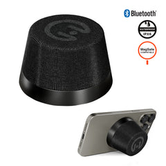 Pocket Popper Magnetic Mini Bluetooth Speaker – MagSafe-Compatible Wireless Speaker with 360° HD Sound, Built-In Kickstand, IPX6 Waterproof, Speakerphone & 8-Hour Battery Life | Black