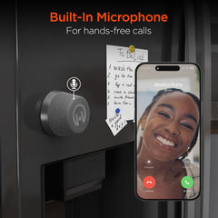 Magnetic Mini Bluetooth Speaker – MagSafe-Compatible Wireless Speaker with 360° HD Sound, Built-In Kickstand, IPX6 Waterproof, Speakerphone & 8-Hour Battery Life | Black