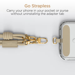 Universal Crossbody Phone Strap – Adjustable Sand Braided Rope Lanyard for Smartphones – Hands-Free Phone Holder Compatible with iPhone, Samsung Galaxy, Pixel & Most Phone Cases
