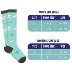 Medical Print Knee-High Compression Socks (3-Pairs)