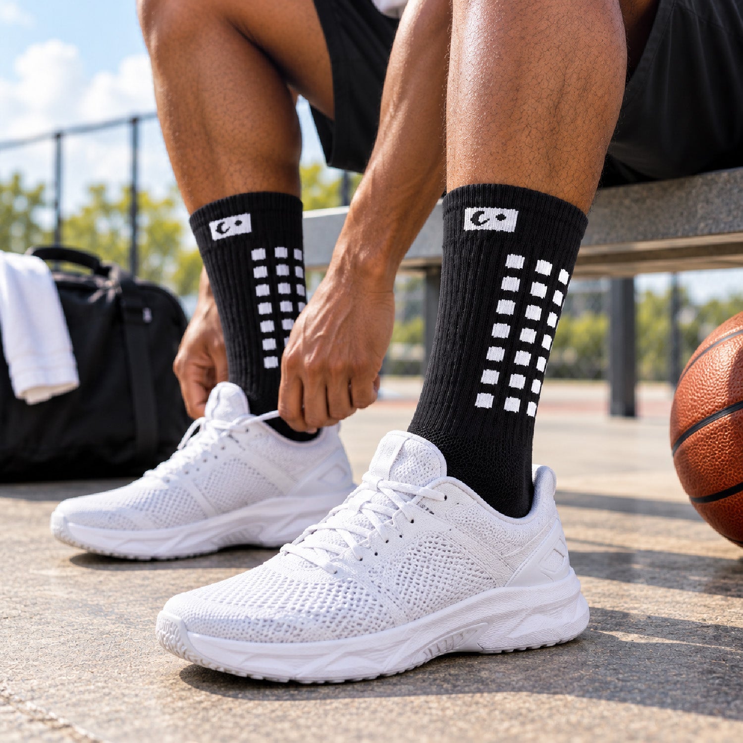 3-Pair Graduated Compression Crew Socks, 10-20 mmHg Support, Small/Medium