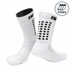 3-Pair Graduated Compression Crew Socks, 10-20 mmHg Support, Small/Medium