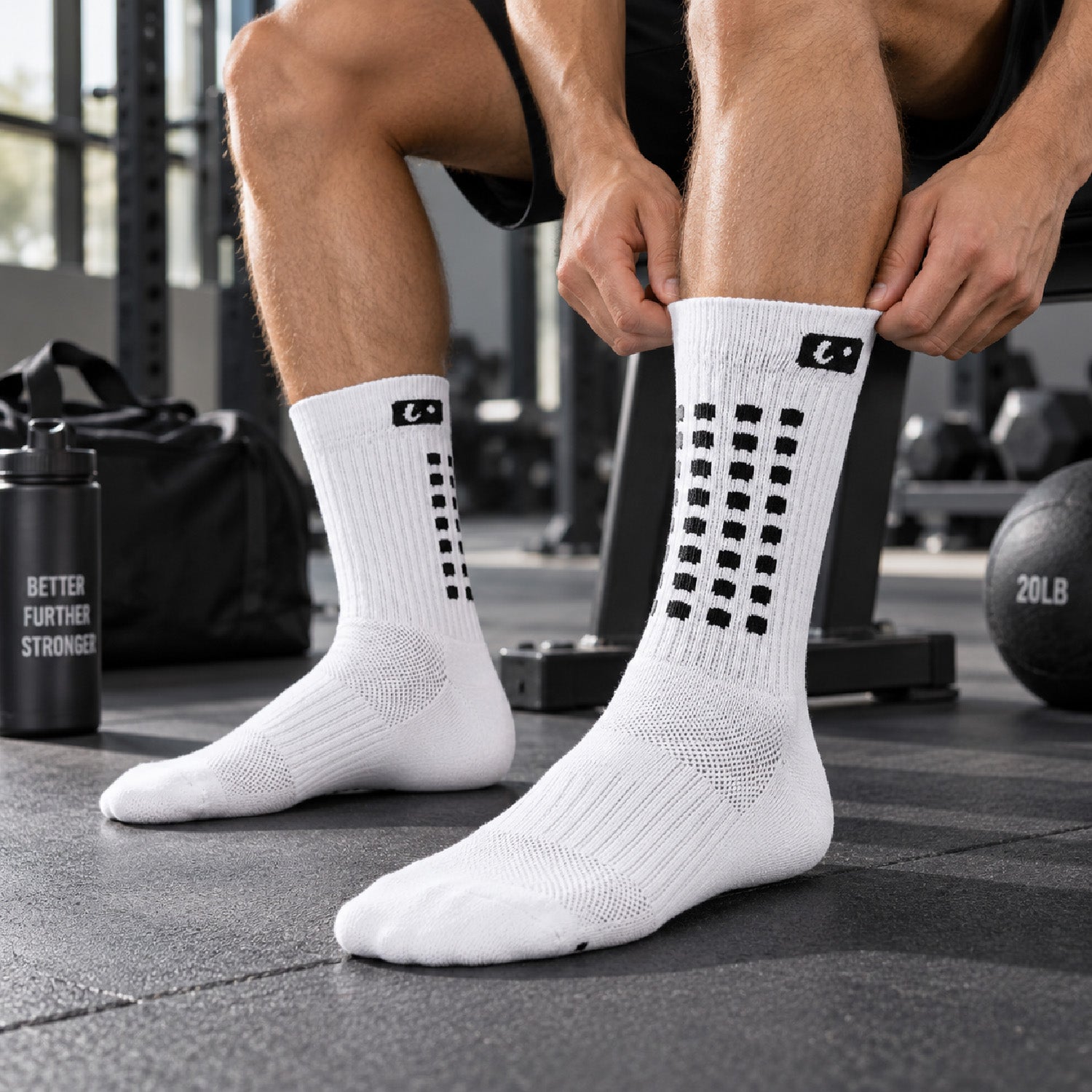 3-Pair Graduated Compression Crew Socks, 10-20 mmHg Support, Small/Medium