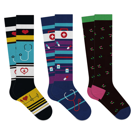 3-Pairs : High Energy Expressive Compression Socks