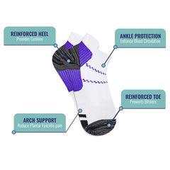 6-Pairs: High Energy Ankle Compression Socks