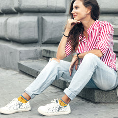 6-Pairs: Nurse Inspired Ankle-Length Compression Socks