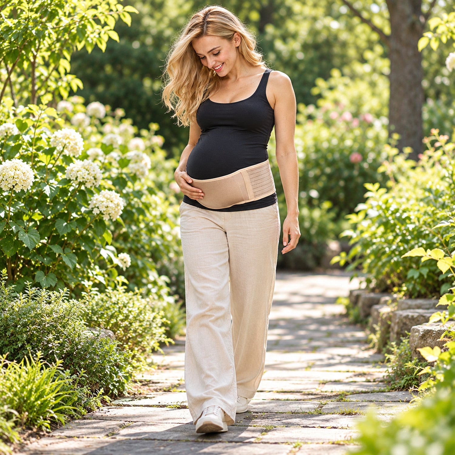 Maternity Belly Support Belt, Breathable Stretch Pregnancy Back & Waist Wrap