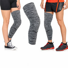 Padded Knee Compression Leg Sleeve, Stretch Sports Support, Medium to XL