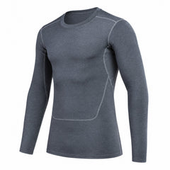 Men's Quick-Dry Long-Sleeve Workout Shirt, Stretch Activewear Top