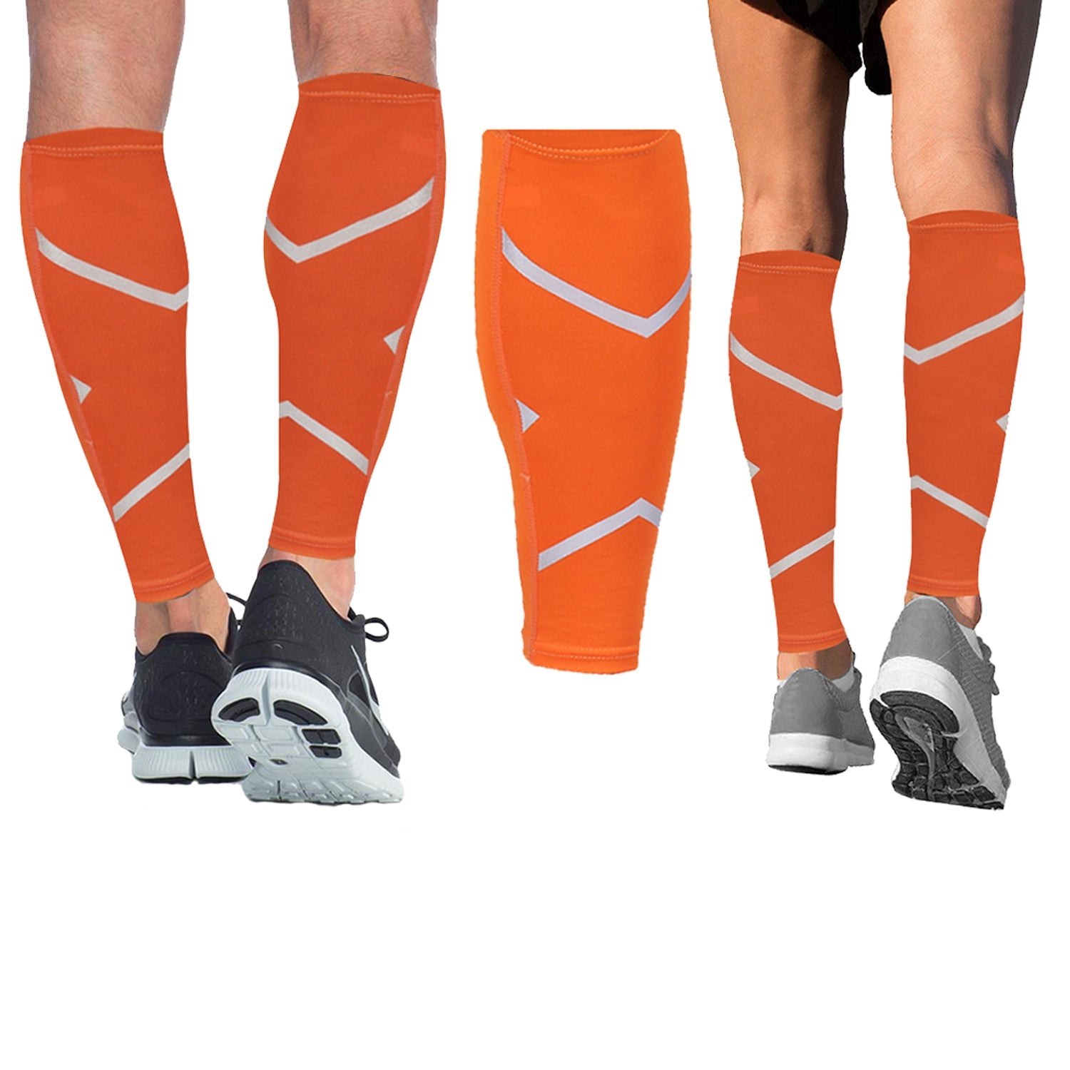 Calf Compression Sleeves for Men & Women, Quick-Dry Leg Support with Anti-Slip Grip, 1 Pair