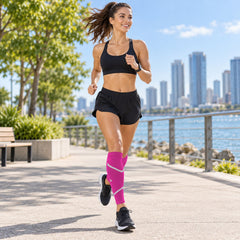 Calf Compression Sleeves for Men & Women, Quick-Dry Leg Support with Anti-Slip Grip, 1 Pair