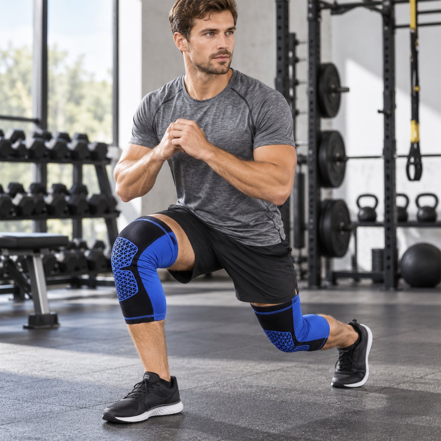 2-Pack Compression Knee Pads for Men & Women, Flexible Sports & Exercise Support