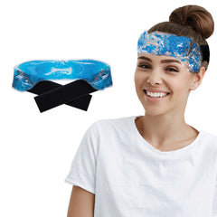 2-Pack Hot & Cold Migraine Relief Headband Wrap – Gel Bead Therapy Head Wrap for Headache, Sinus Pressure & Tension Relief – Adjustable Reusable Cooling & Heating Wrap