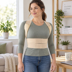 4-in-1 Adjustable Posture Corrector, Breathable Back & Shoulder Brace, Medium or Large