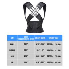 Adjustable Back and Posture Straightening Corrector with Clavicle Support Shoulder Brace