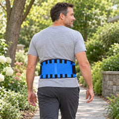 Double Compression Waist & Back Support Belt – Adjustable Neoprene Waist Trainer with Abdominal Compression, Lumbar Support & Velcro Closure for Workouts, Weightlifting & Everyday Wear
