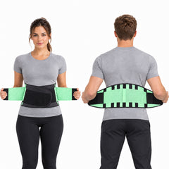 Double Compression Waist & Back Support Belt – Adjustable Neoprene Waist Trainer with Abdominal Compression, Lumbar Support & Velcro Closure for Workouts, Weightlifting & Everyday Wear