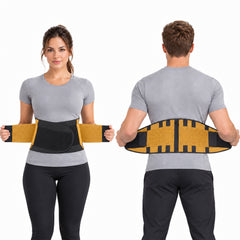 Double Compression Waist & Back Support Belt – Adjustable Neoprene Waist Trainer with Abdominal Compression, Lumbar Support & Velcro Closure for Workouts, Weightlifting & Everyday Wear