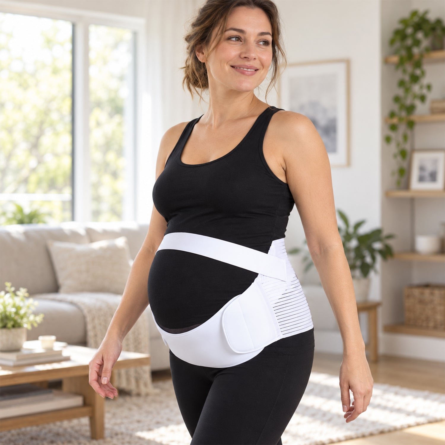 Adjustable Maternity Belly Band, Pregnancy Back & Waist Support Wrap