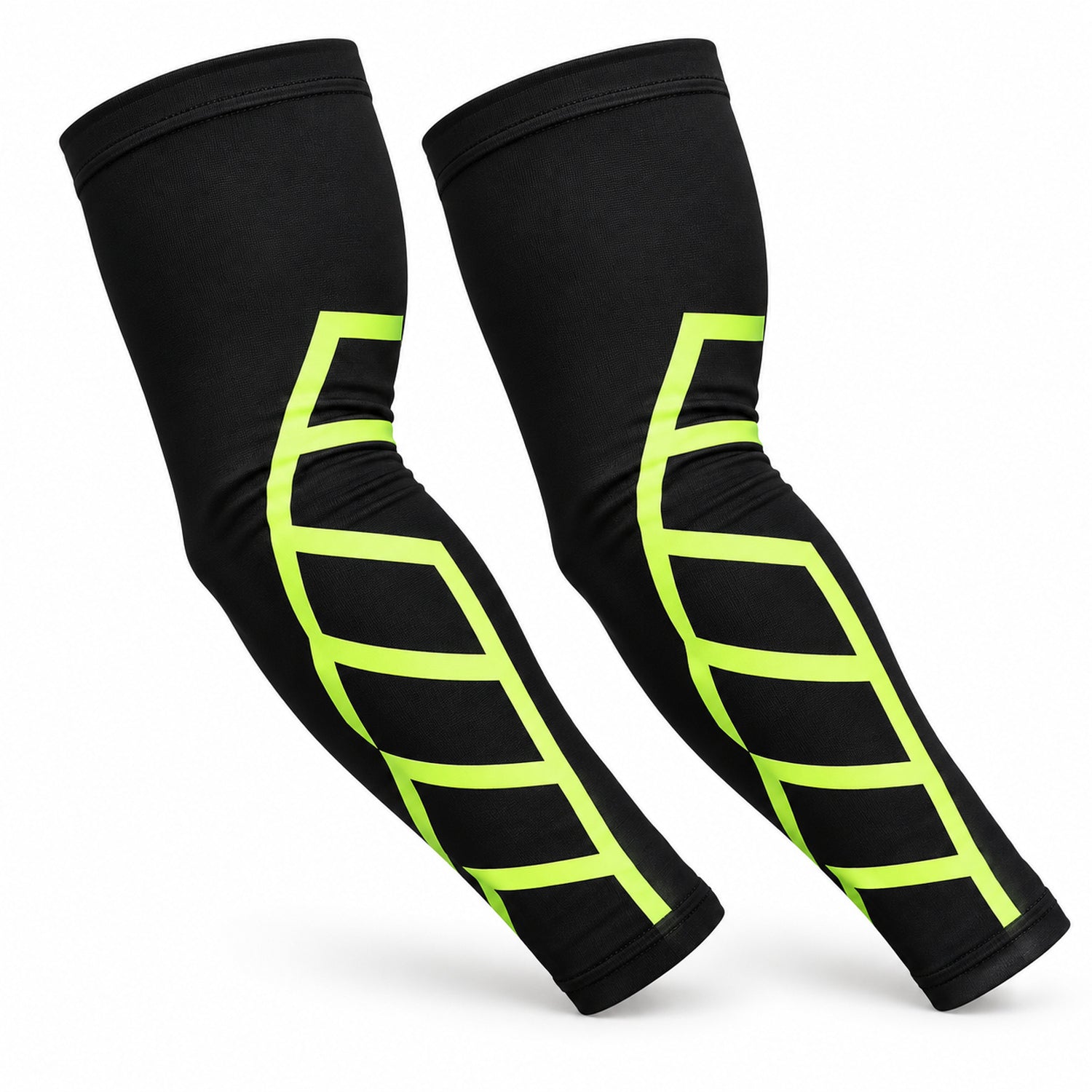 Arm Compression Sleeves, Soft Stretch Activewear Support, Black or White, 1 Pair