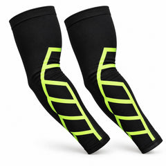Arm Compression Sleeves, Soft Stretch Activewear Support, Black or White, 1 Pair