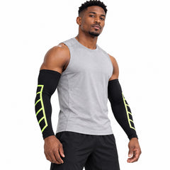 Arm Compression Sleeves, Soft Stretch Activewear Support, Black or White, 1 Pair