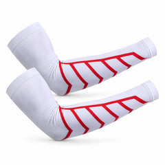 Arm Compression Sleeves, Soft Stretch Activewear Support, Black or White, 1 Pair